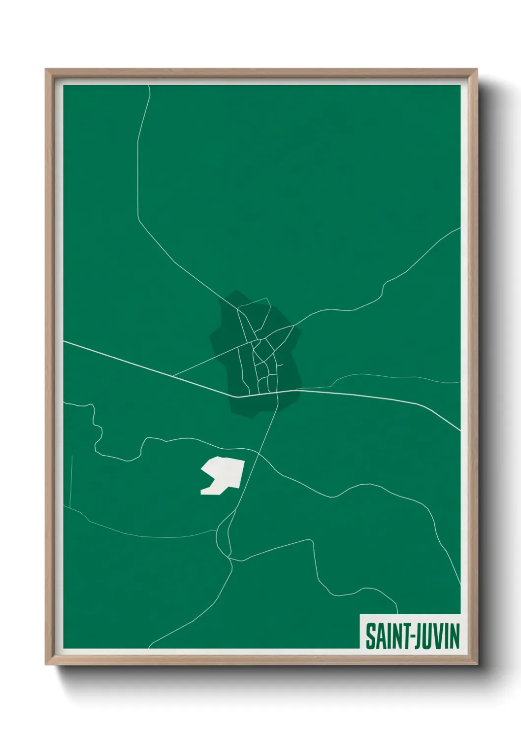 Une affiche de carte sur Saint-Juvin