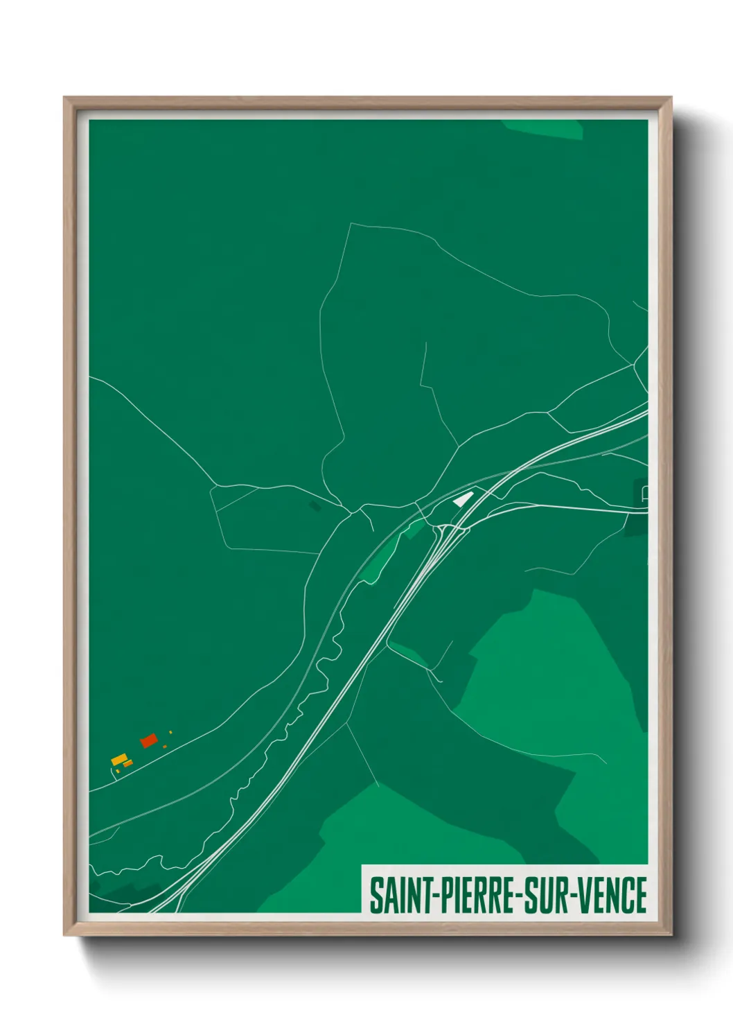 Une affiche de carte sur Saint-Pierre-sur-Vence