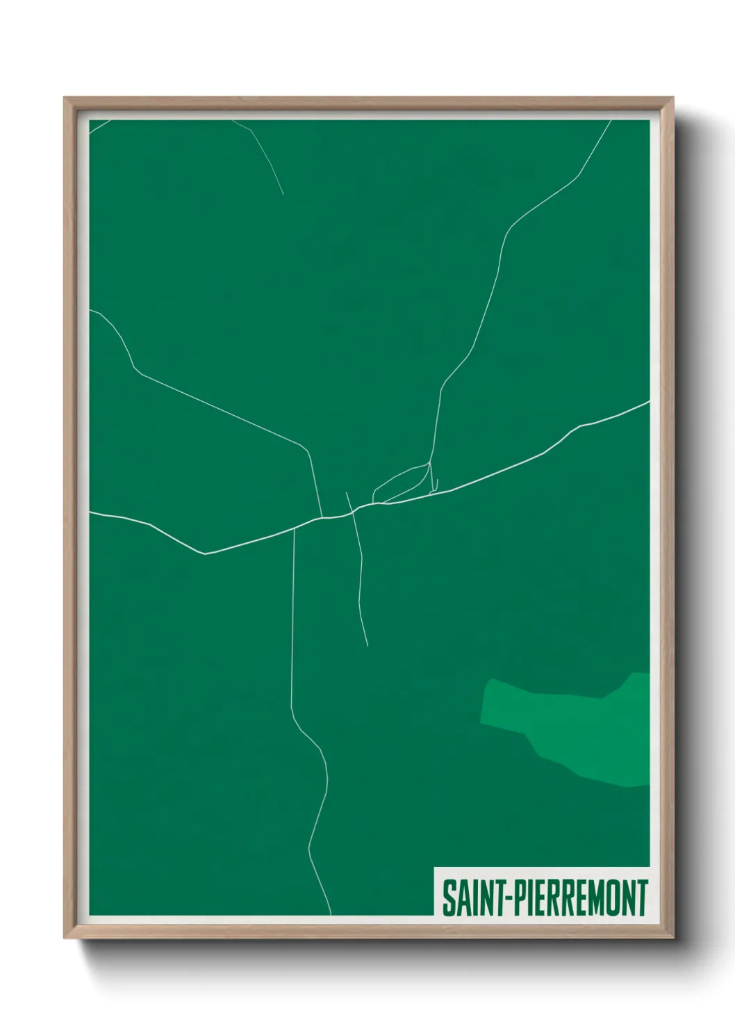 Une affiche de carte sur Saint-Pierremont