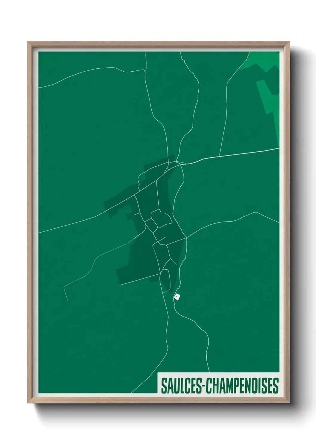 Une affiche de carte sur Saulces-Champenoises