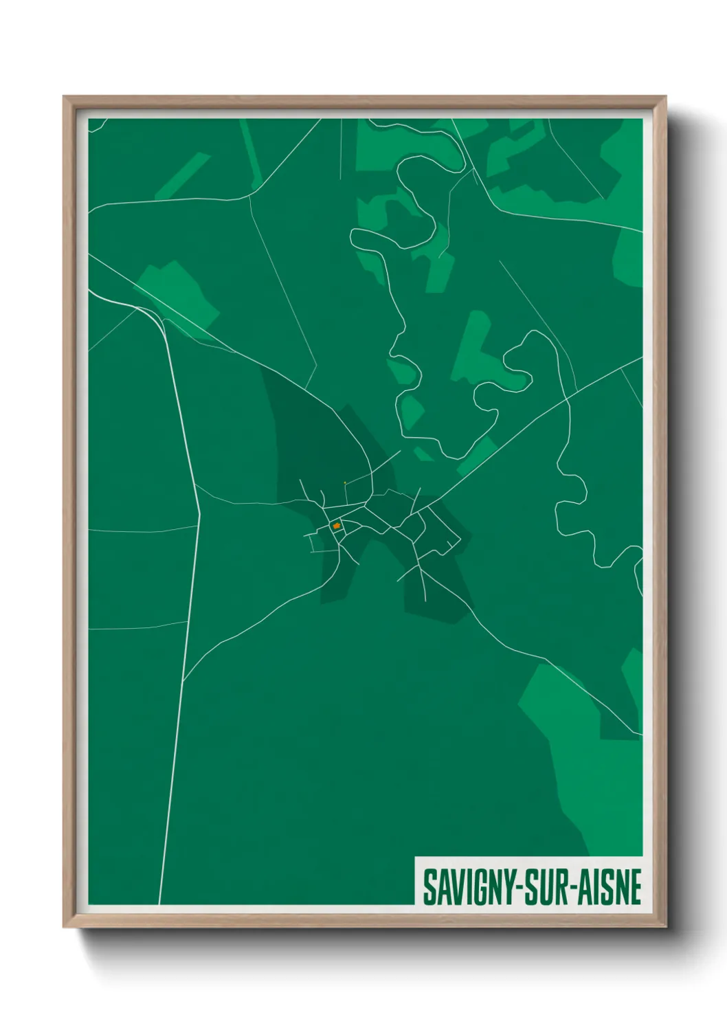 Une affiche de carte sur Savigny-sur-Aisne