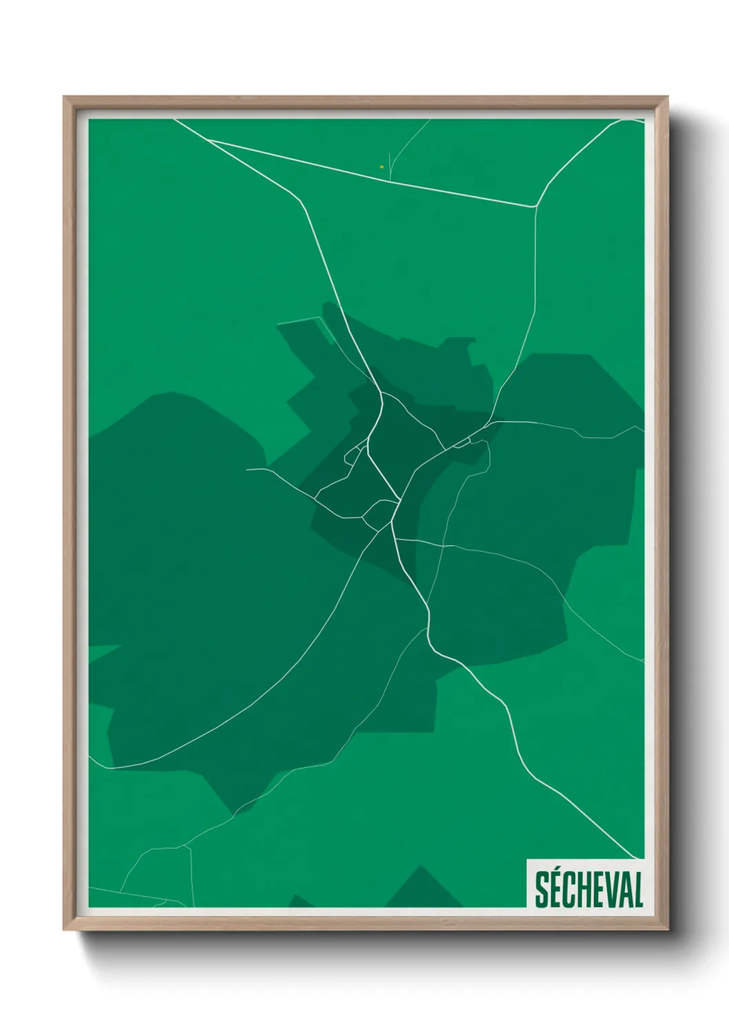 Une affiche de carte sur Sécheval