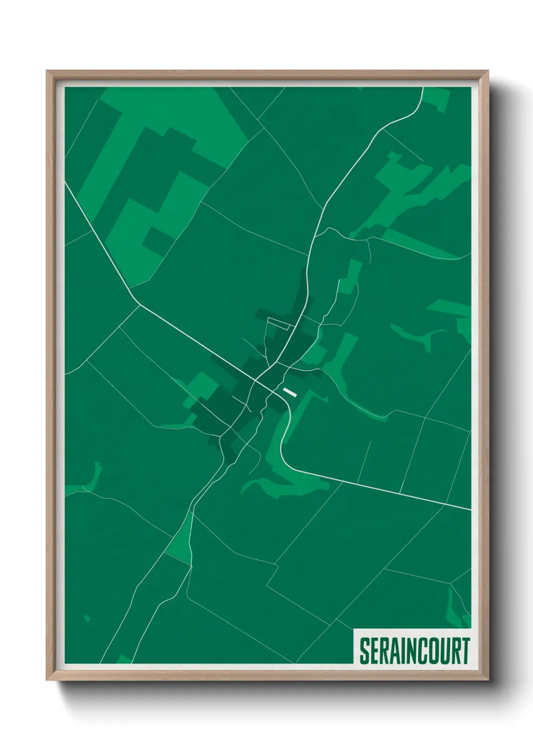 Une affiche de carte sur Seraincourt