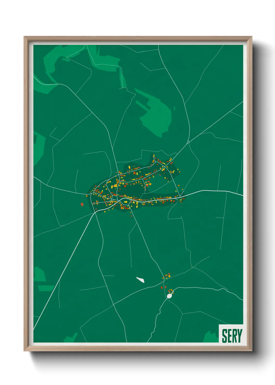 Une affiche de carte sur Sery