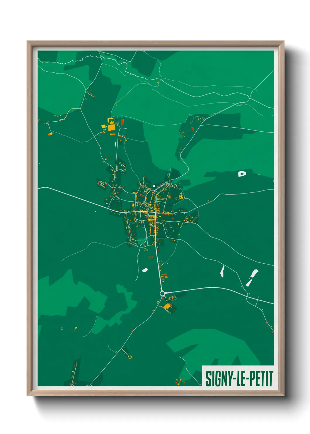 Une affiche de carte sur Signy-le-Petit