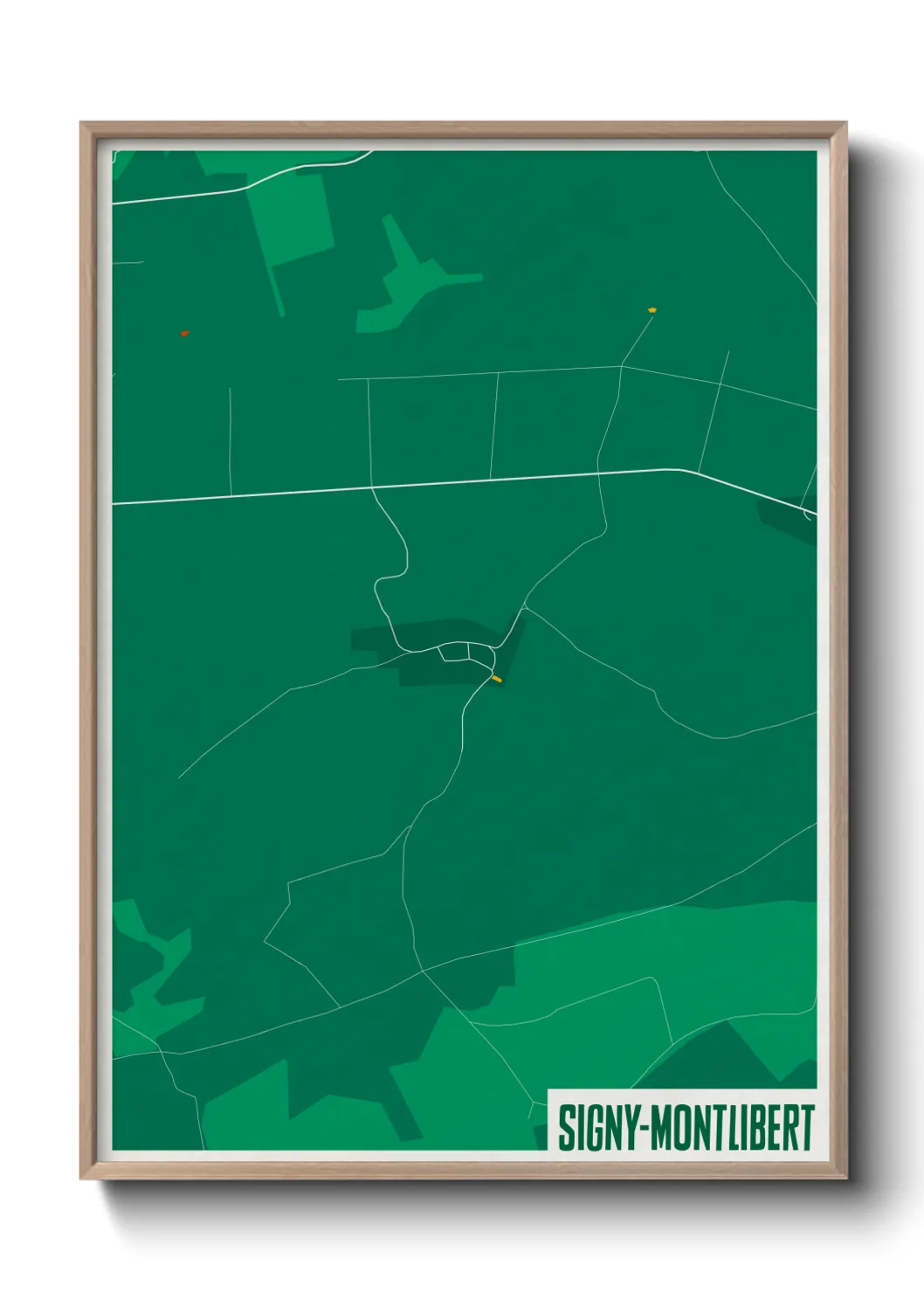 Une affiche de carte sur Signy-Montlibert