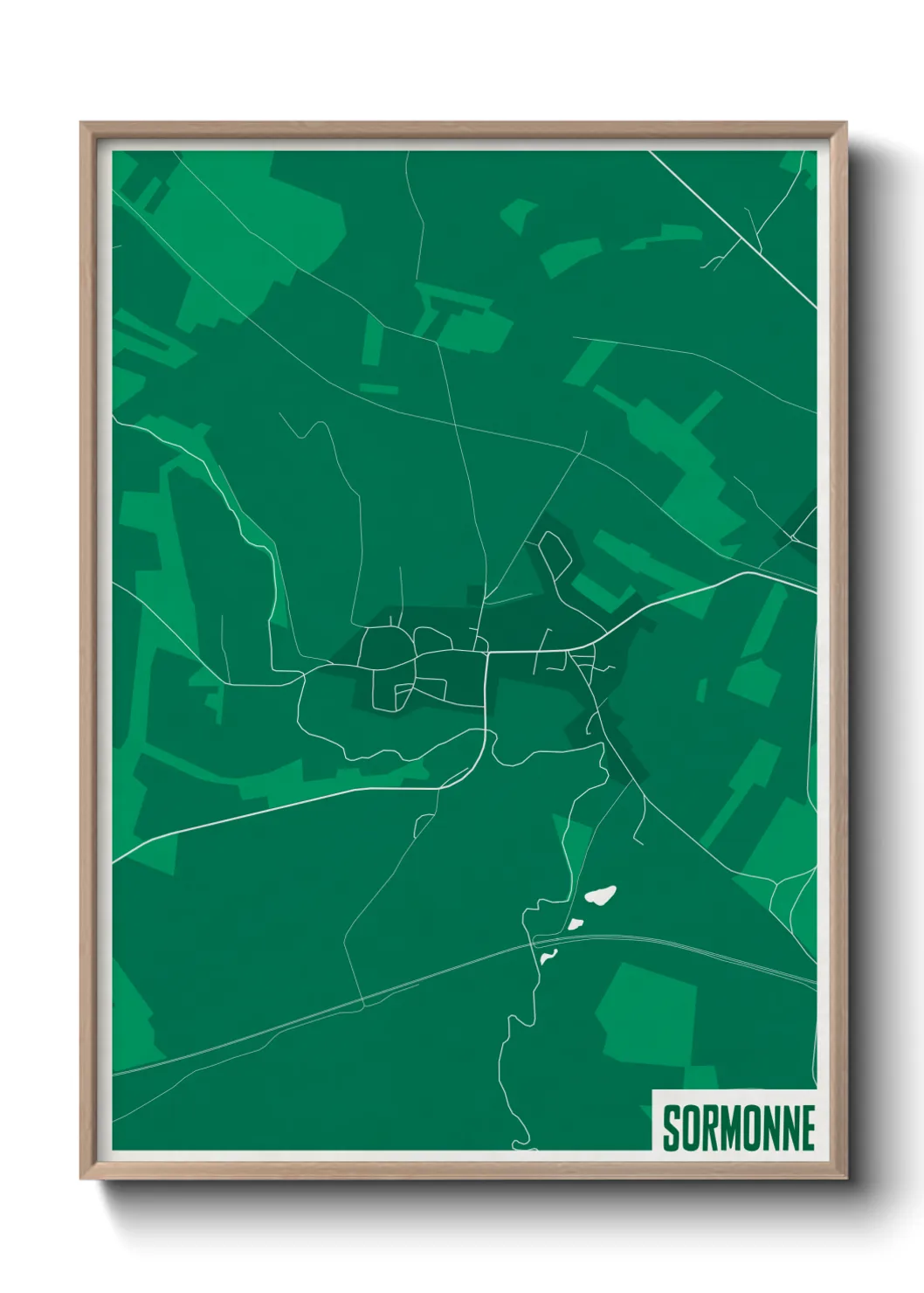 Une affiche de carte sur Sormonne