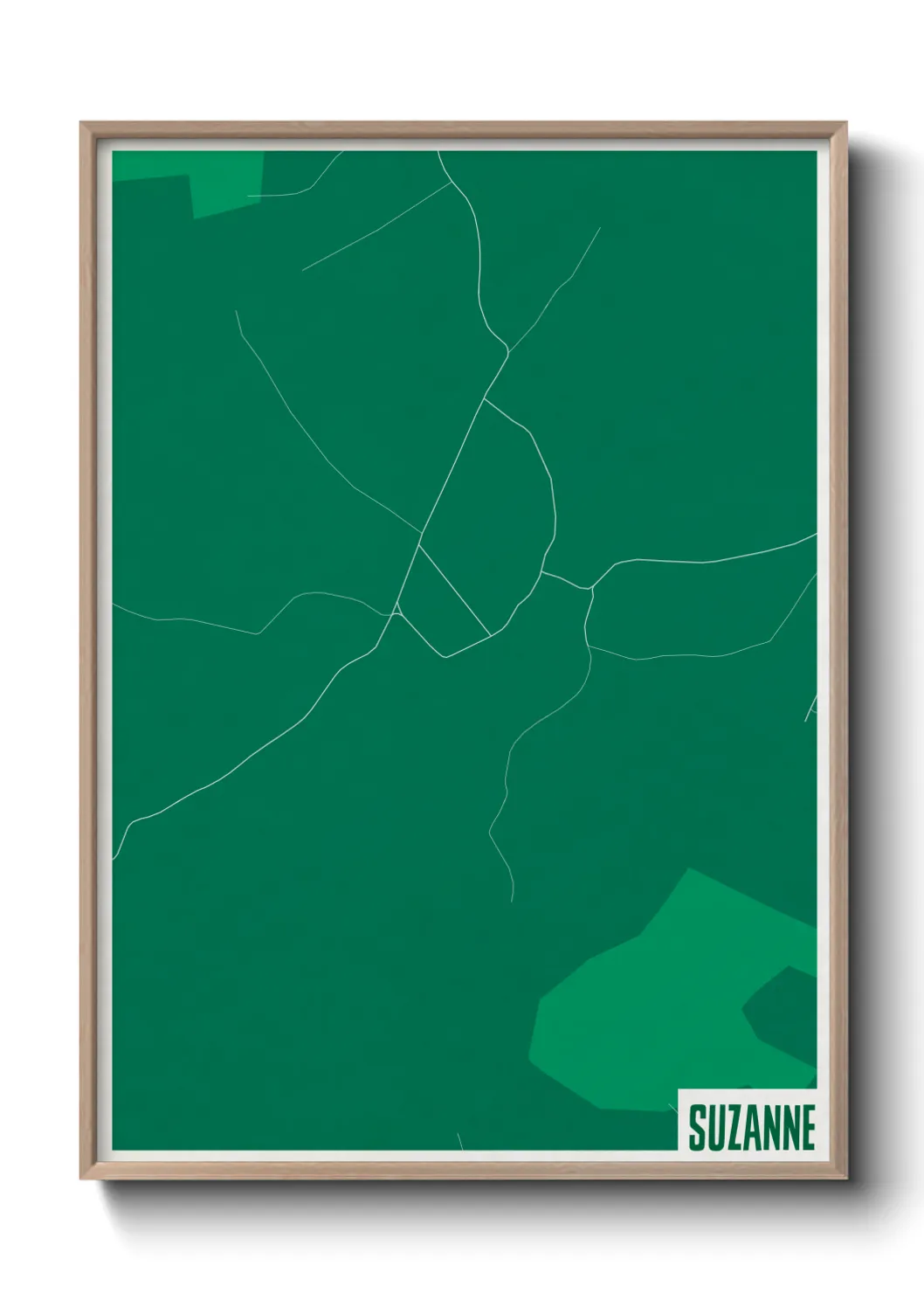 Une affiche de carte sur Suzanne