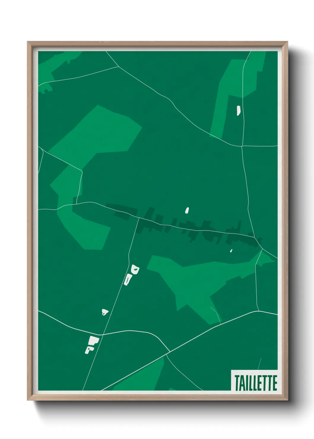 Une affiche de carte sur Taillette