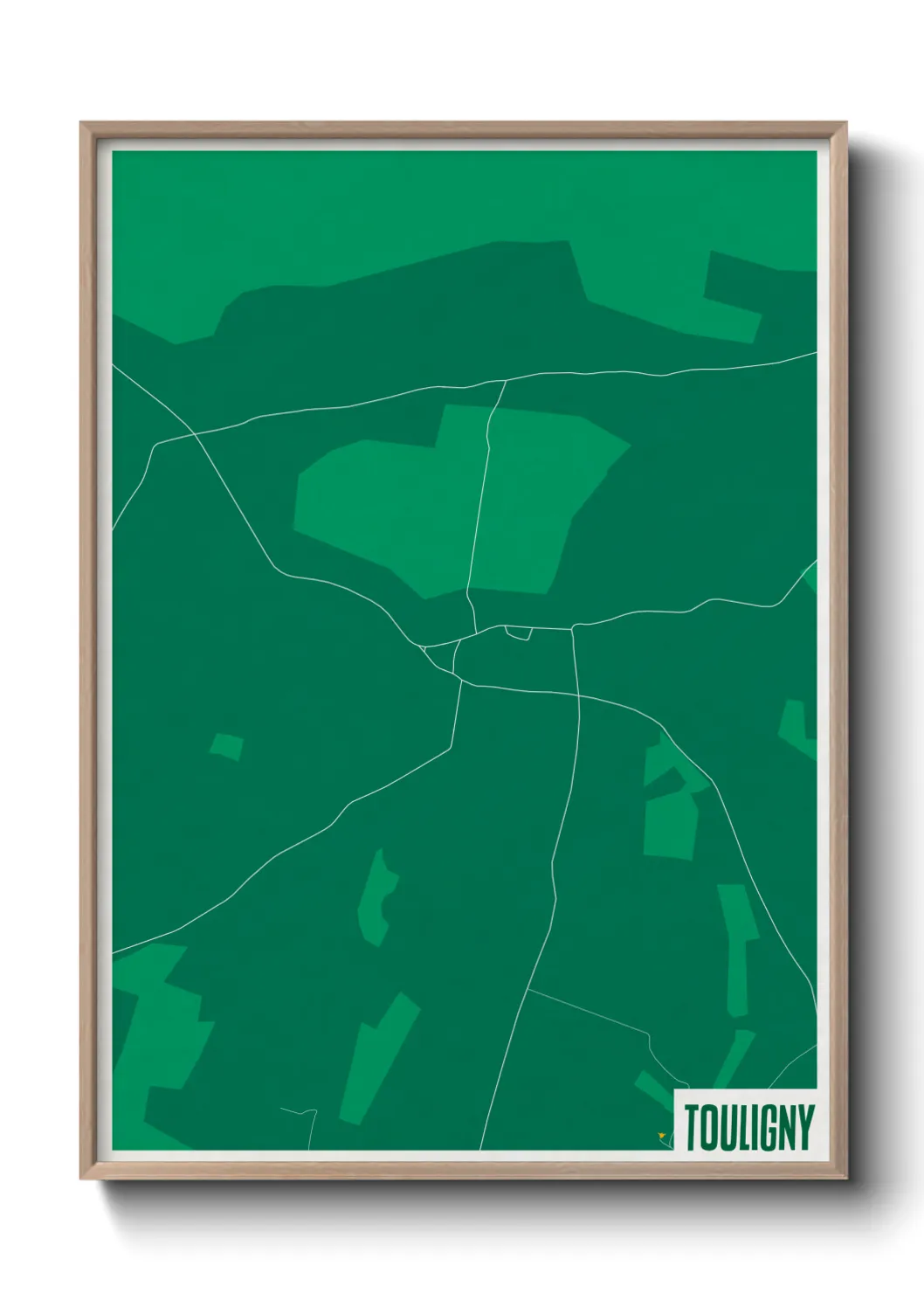 Une affiche de carte sur Touligny