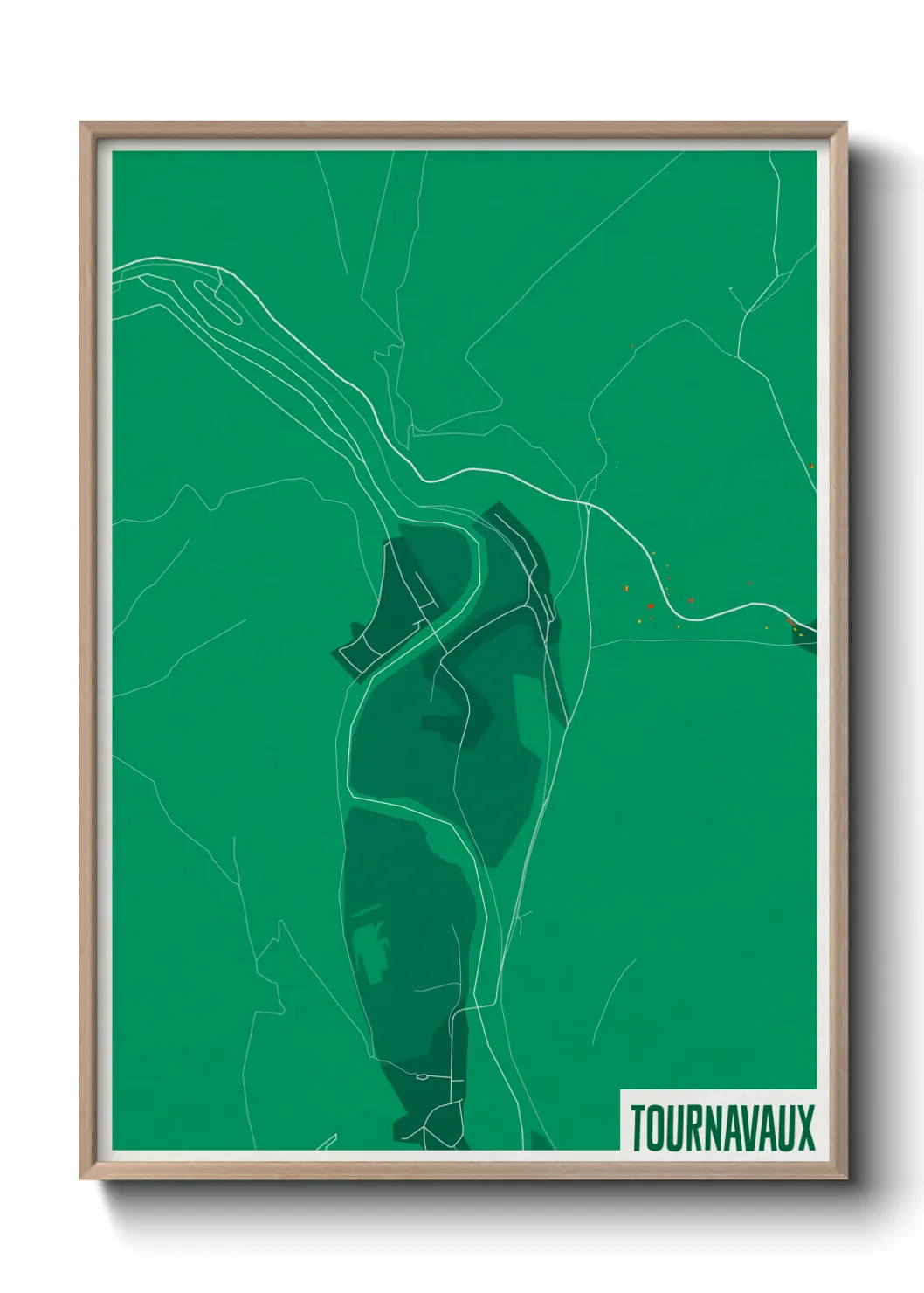 Une affiche de carte sur Tournavaux