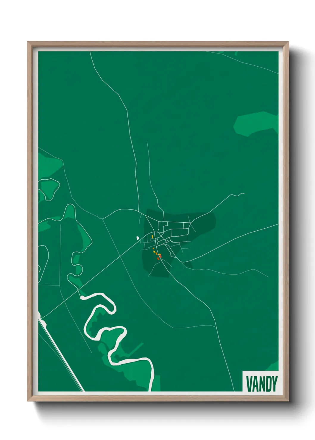 Une affiche de carte sur Vandy