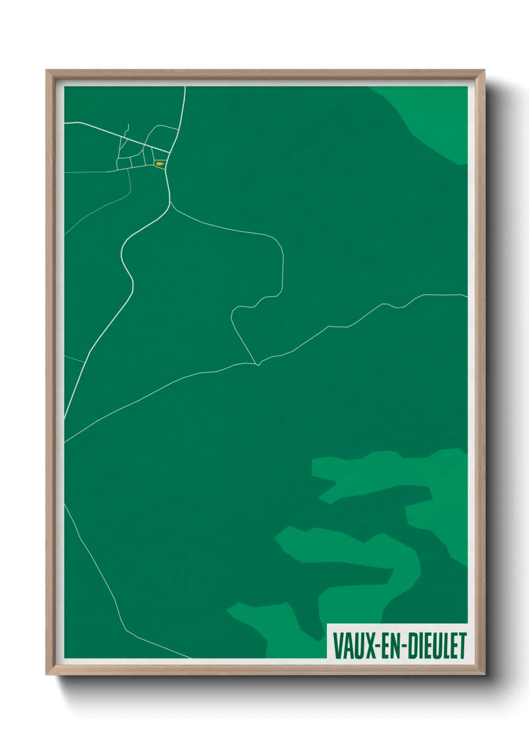 Une affiche de carte sur Vaux-en-Dieulet