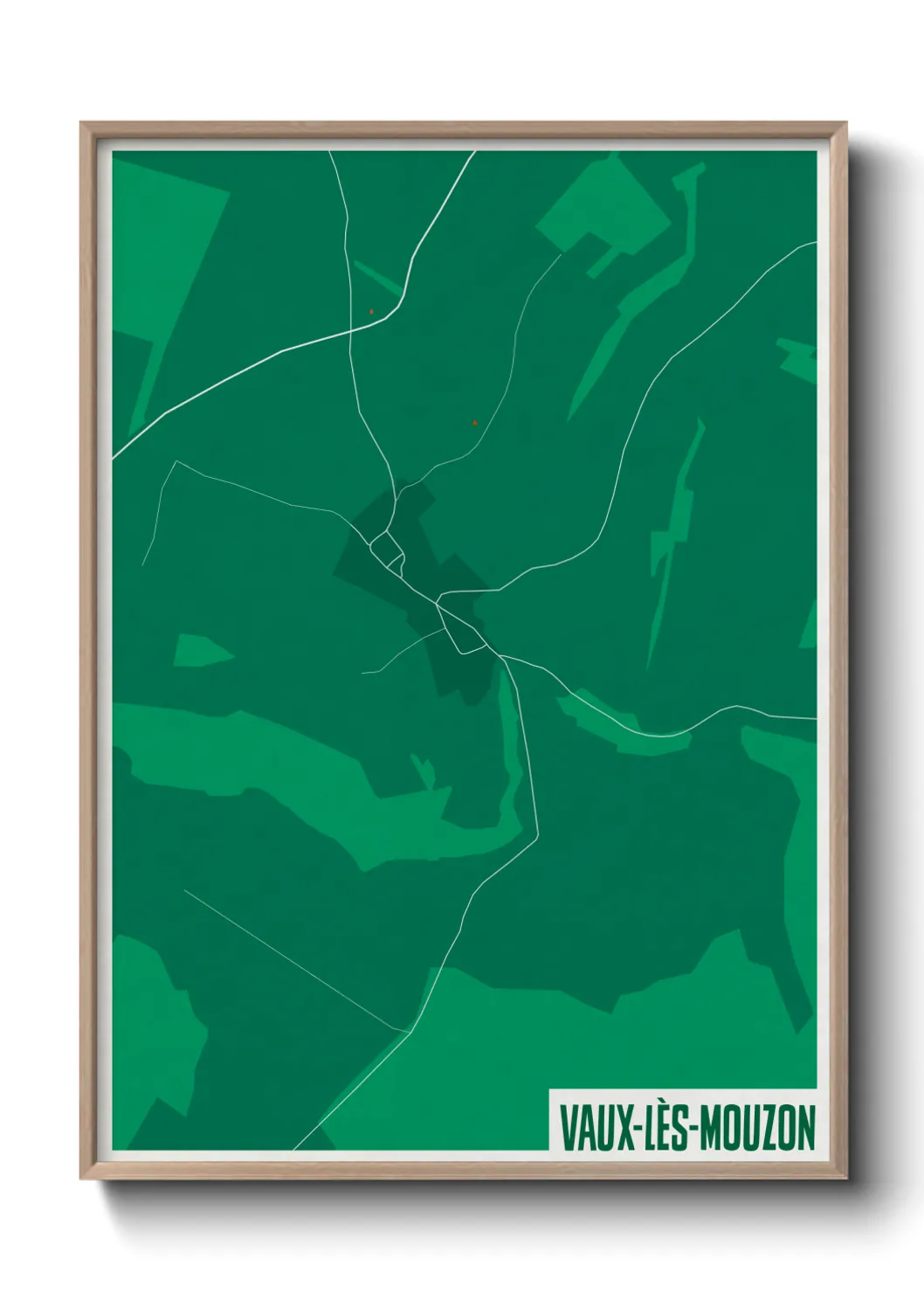 Une affiche de carte sur Vaux-lès-Mouzon