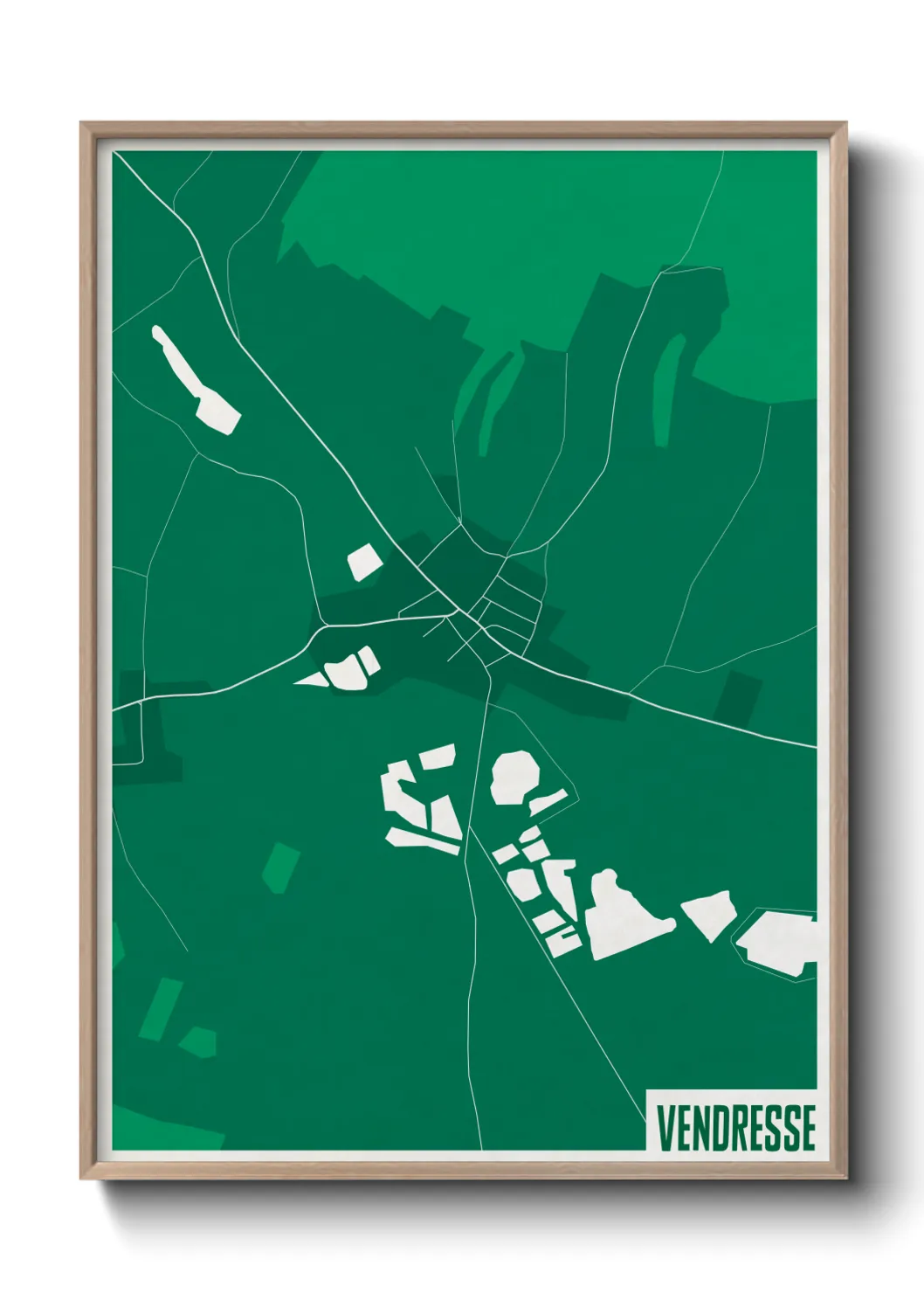 Une affiche de carte sur Vendresse