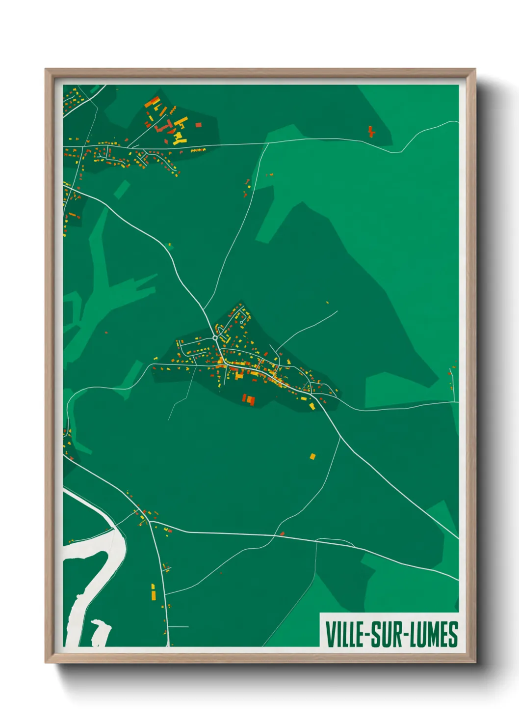 Une affiche de carte sur Ville-sur-Lumes
