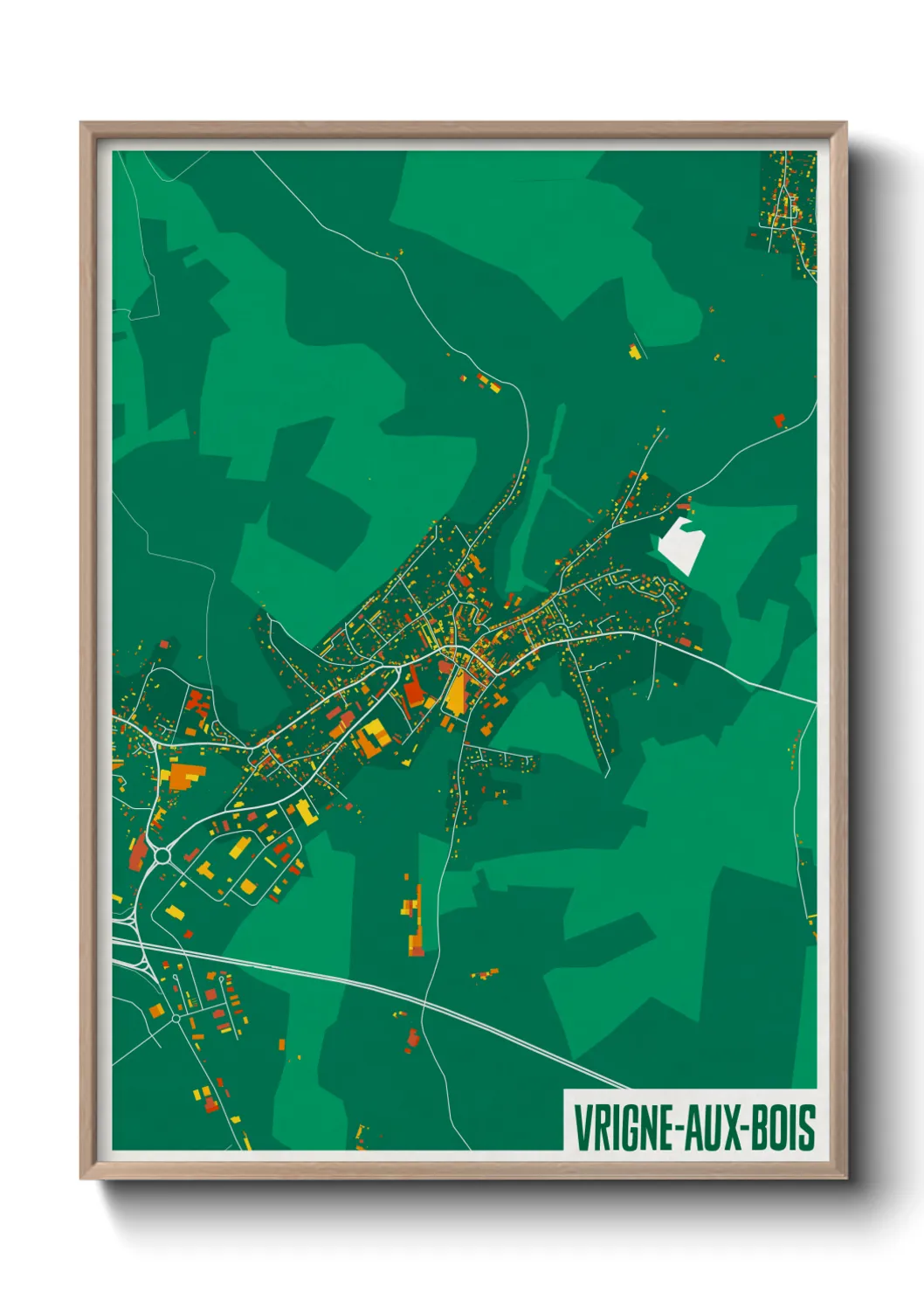 Un poster carteVrigne-aux-Bois