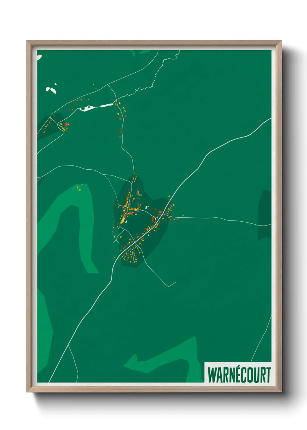 Une affiche de carte sur Warnécourt