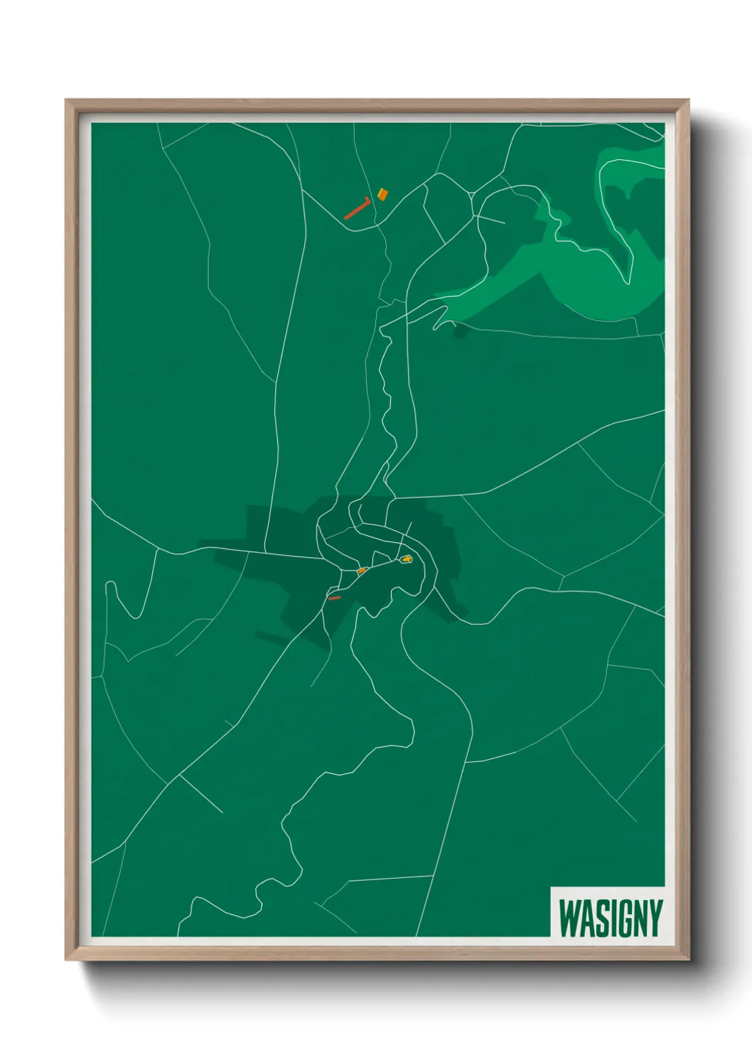 Une affiche de carte sur Wasigny