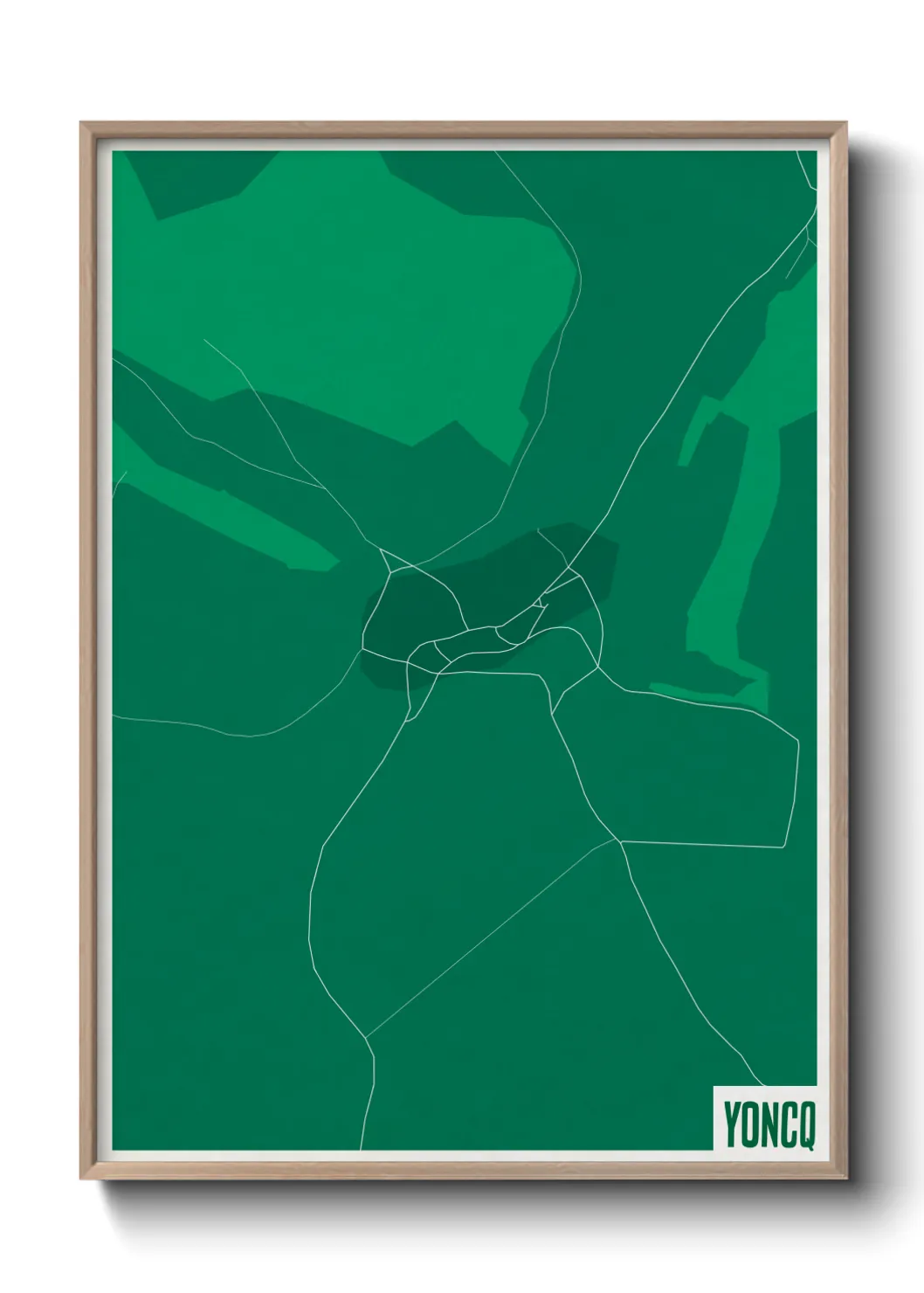 Une affiche de carte sur Yoncq