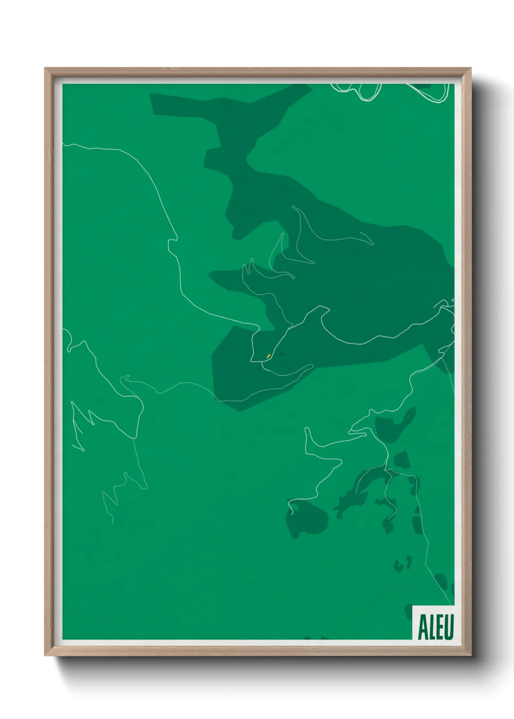 Une affiche de carte sur Aleu