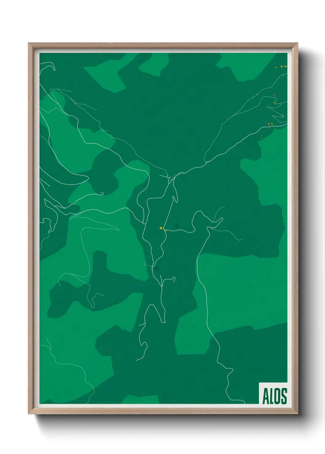 Une affiche de carte sur Alos