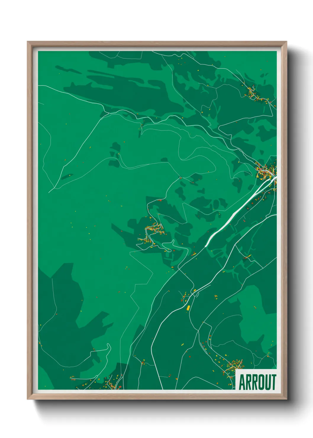 Une affiche de carte sur Arrout