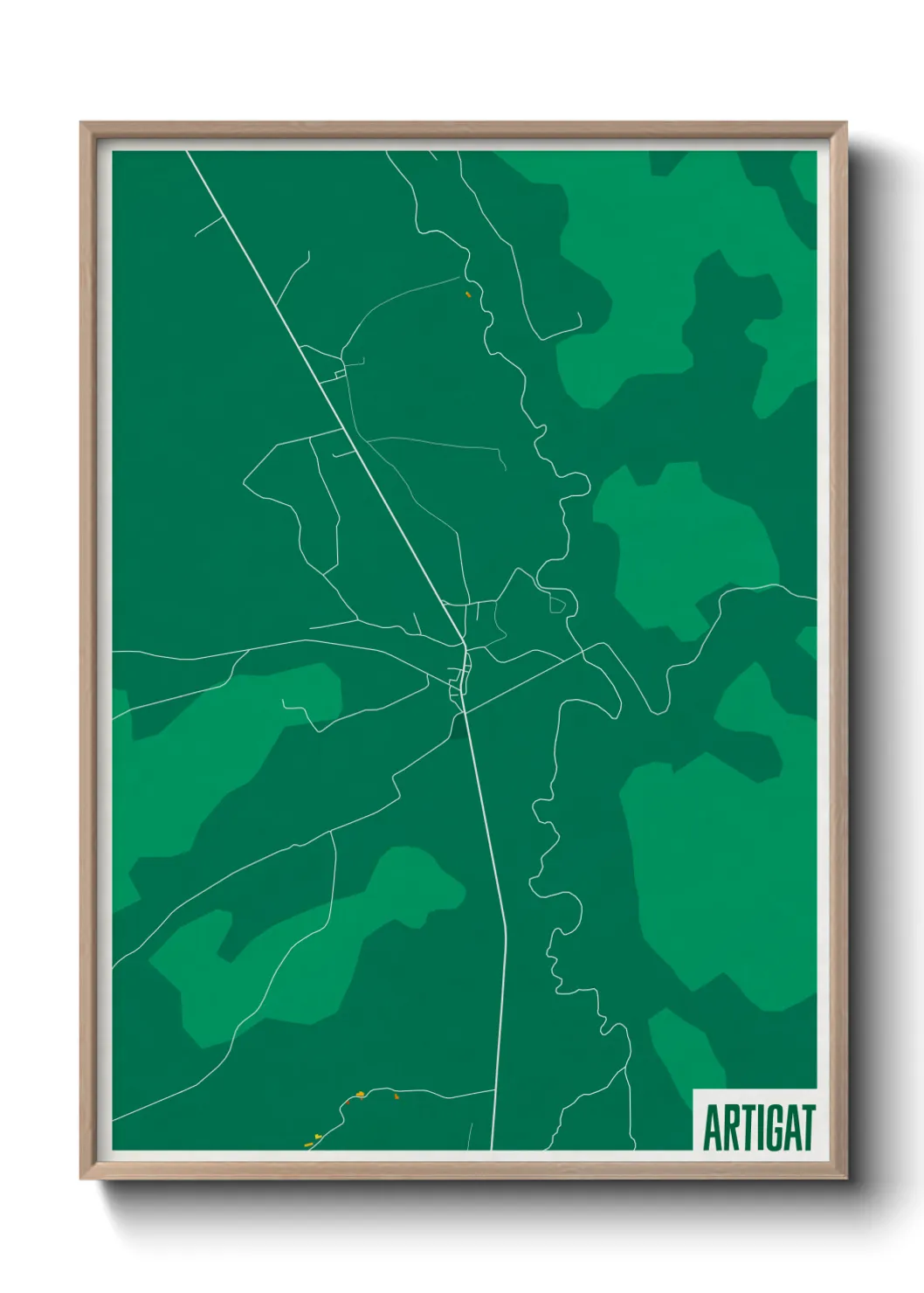 Une affiche de carte sur Artigat