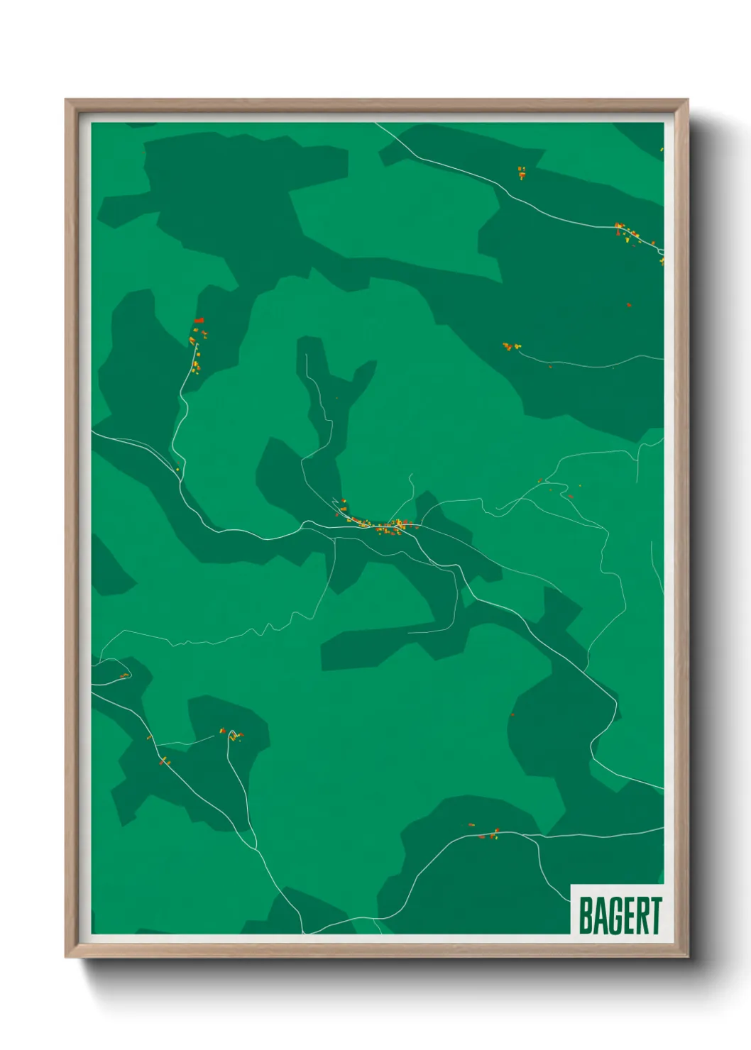 Une affiche de carte sur Bagert