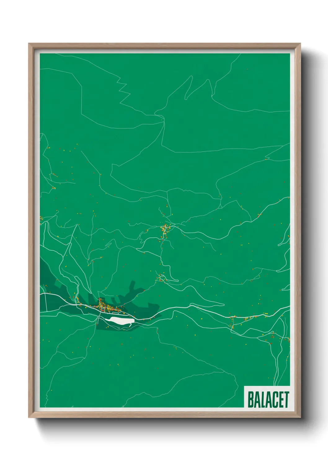 Une affiche de carte sur Balacet