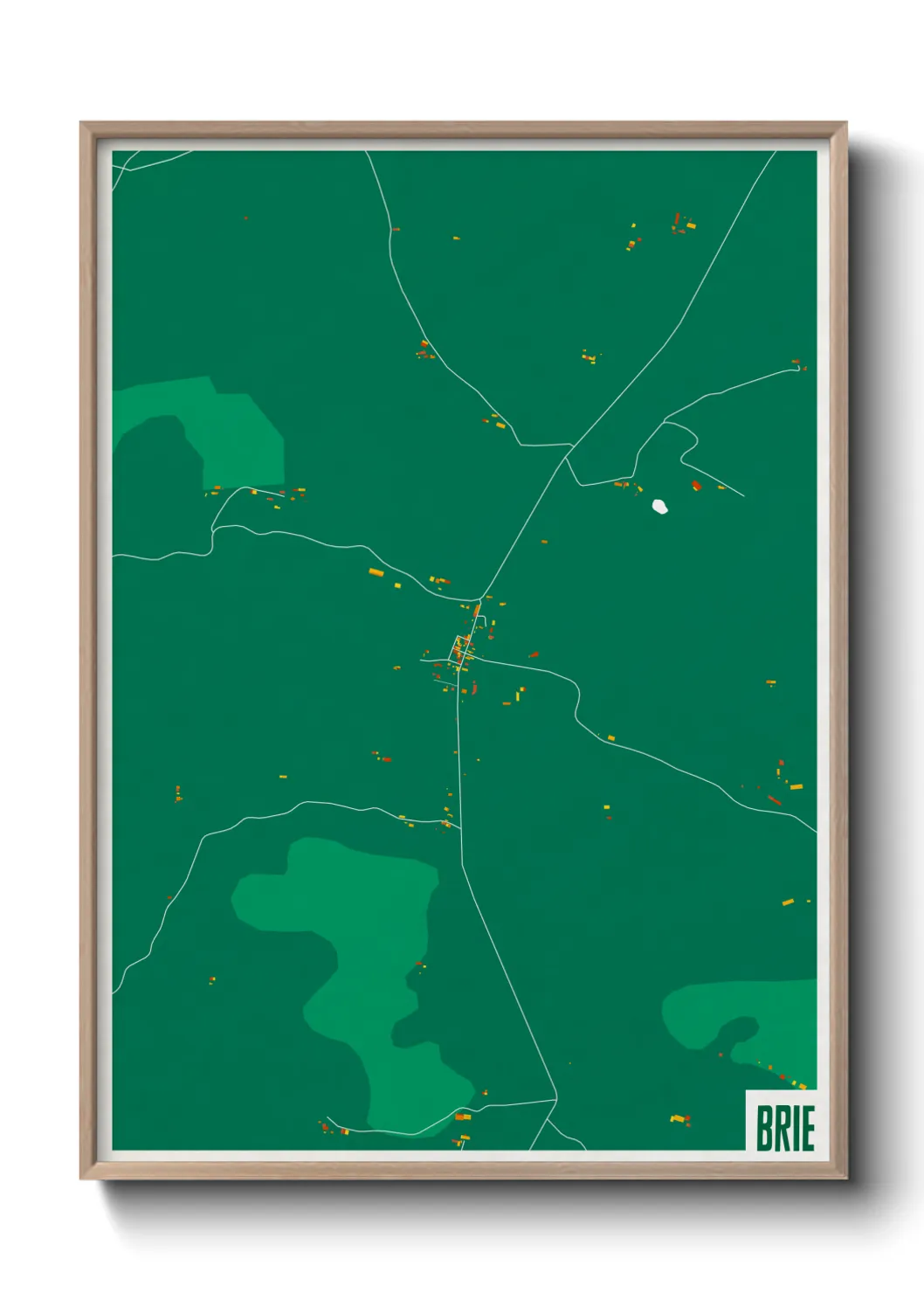 Une affiche de carte sur Brie