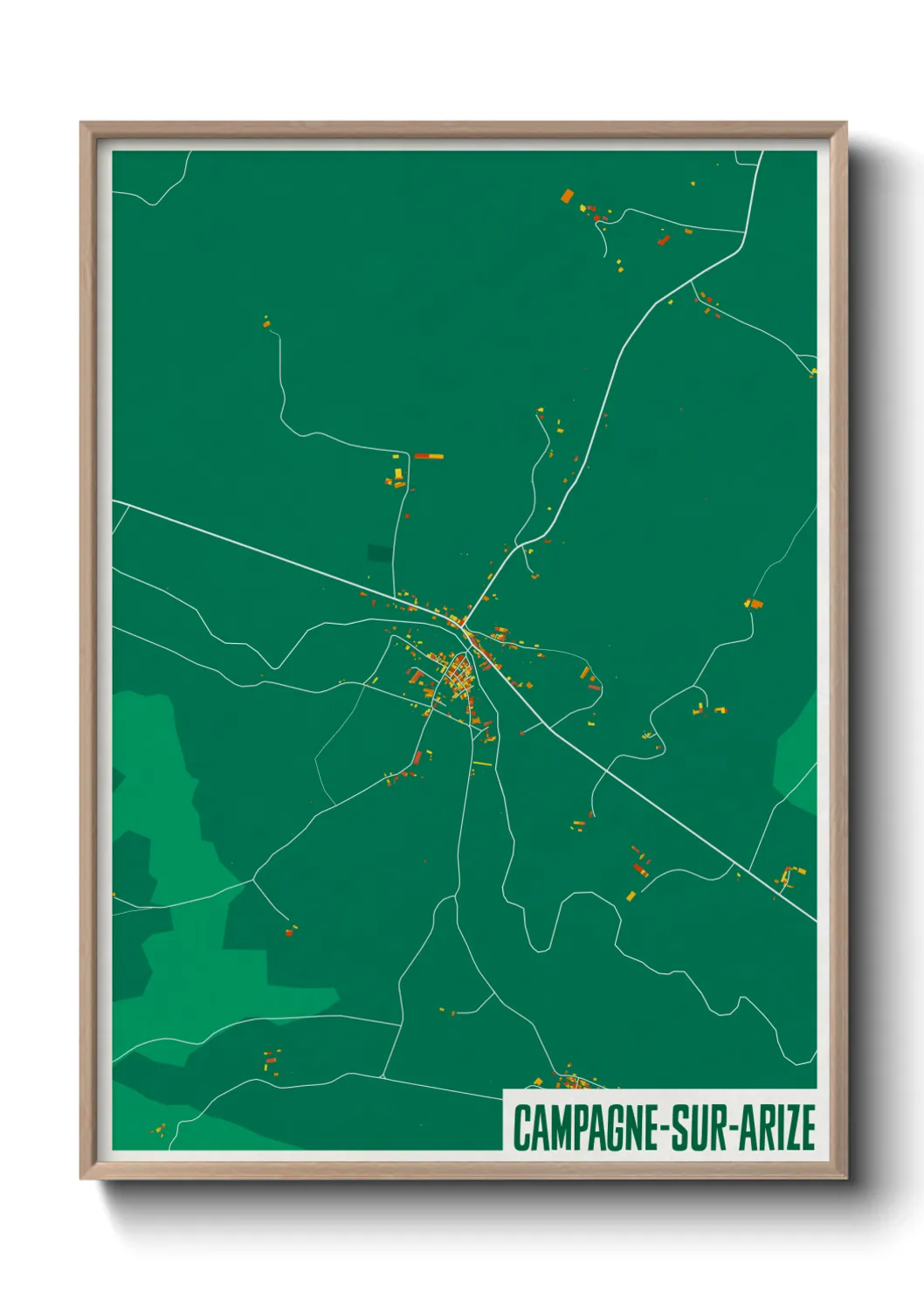 Un poster carteCampagne-sur-Arize