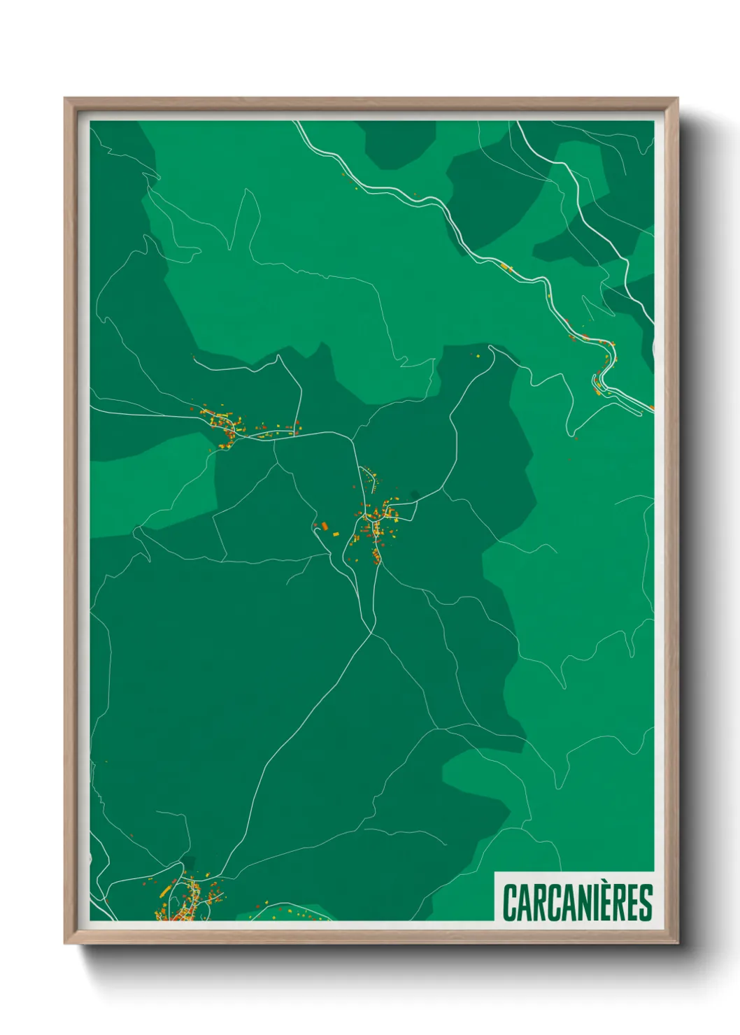 Une affiche de carte sur Carcanières