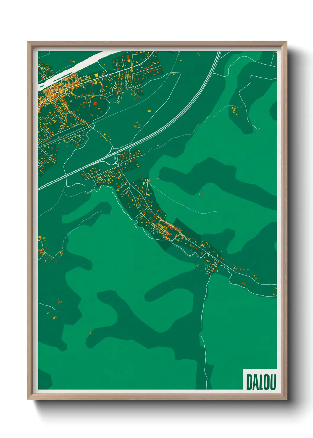 Une affiche de carte sur Dalou