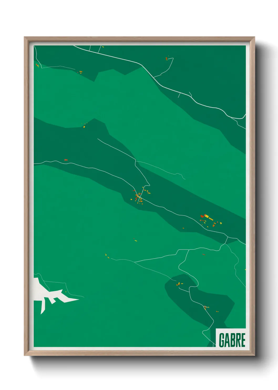 Une affiche de carte sur Gabre