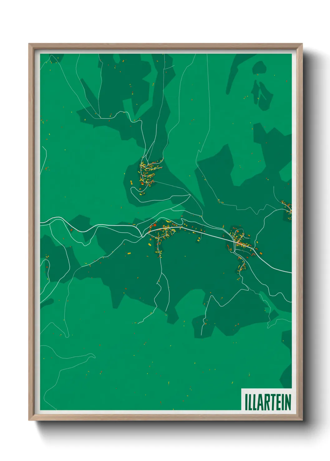 Une affiche de carte sur Illartein