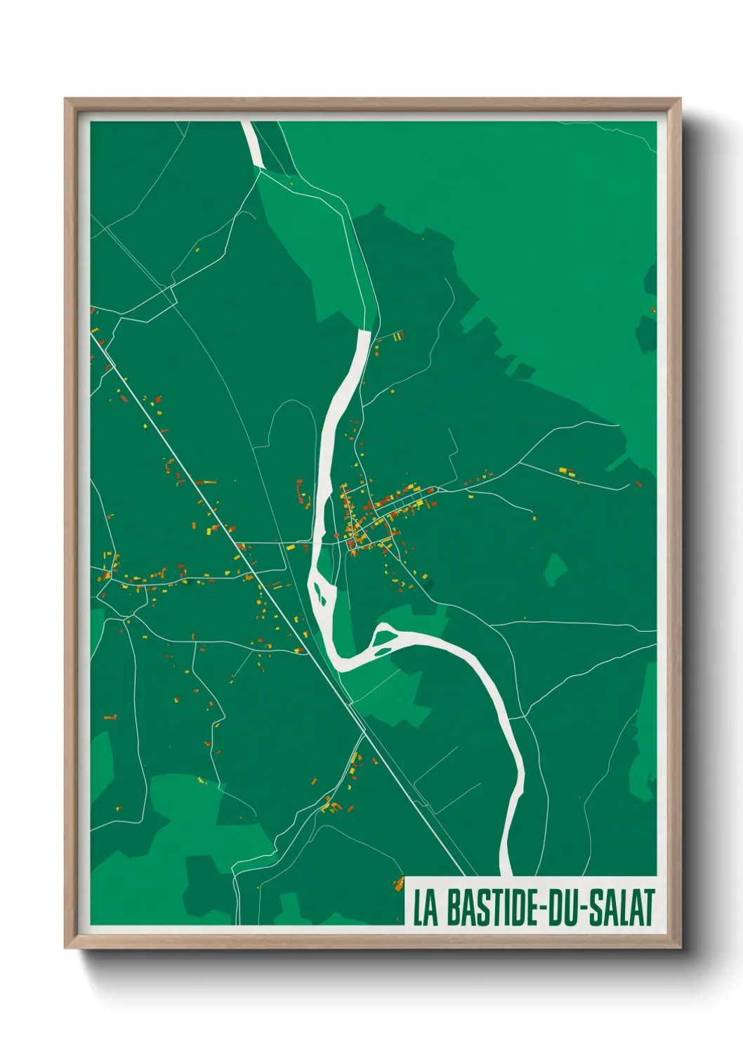 Un poster carteLa Bastide-du-Salat
