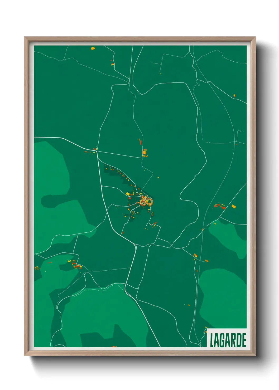 Une affiche de carte sur Lagarde