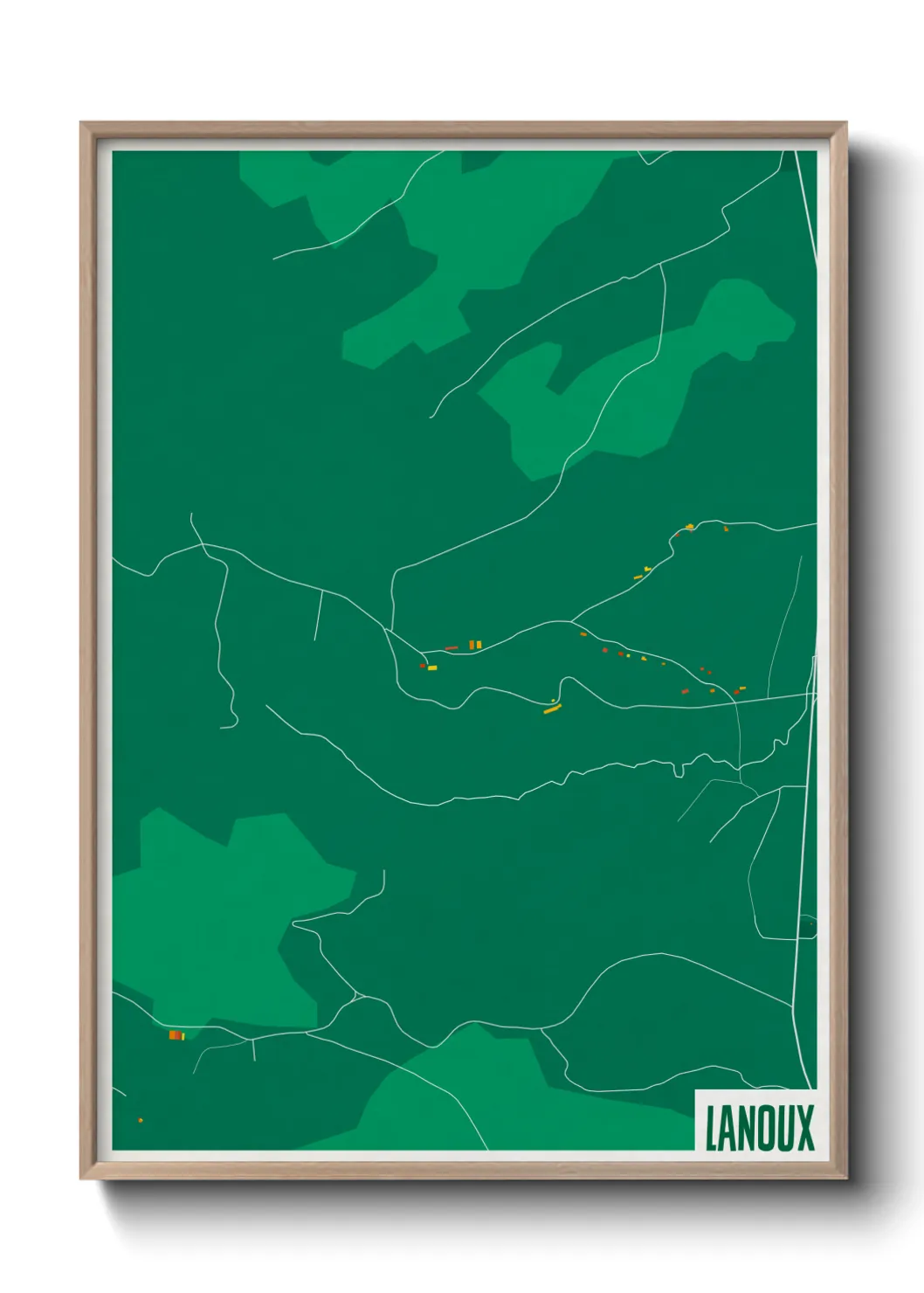 Une affiche de carte sur Lanoux