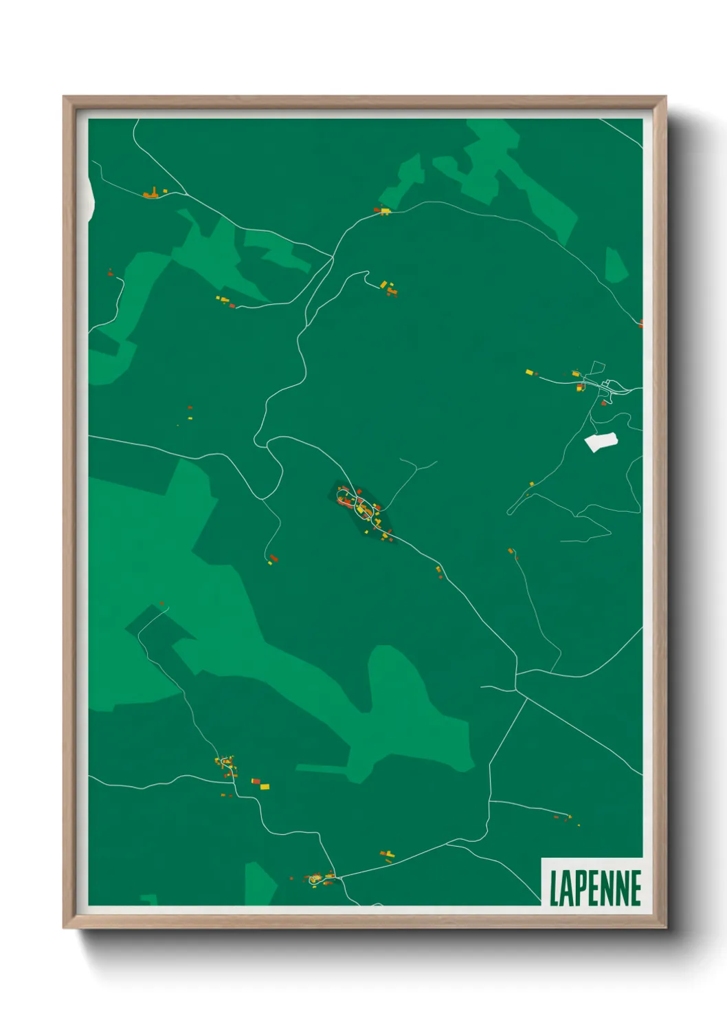 Une affiche de carte sur Lapenne