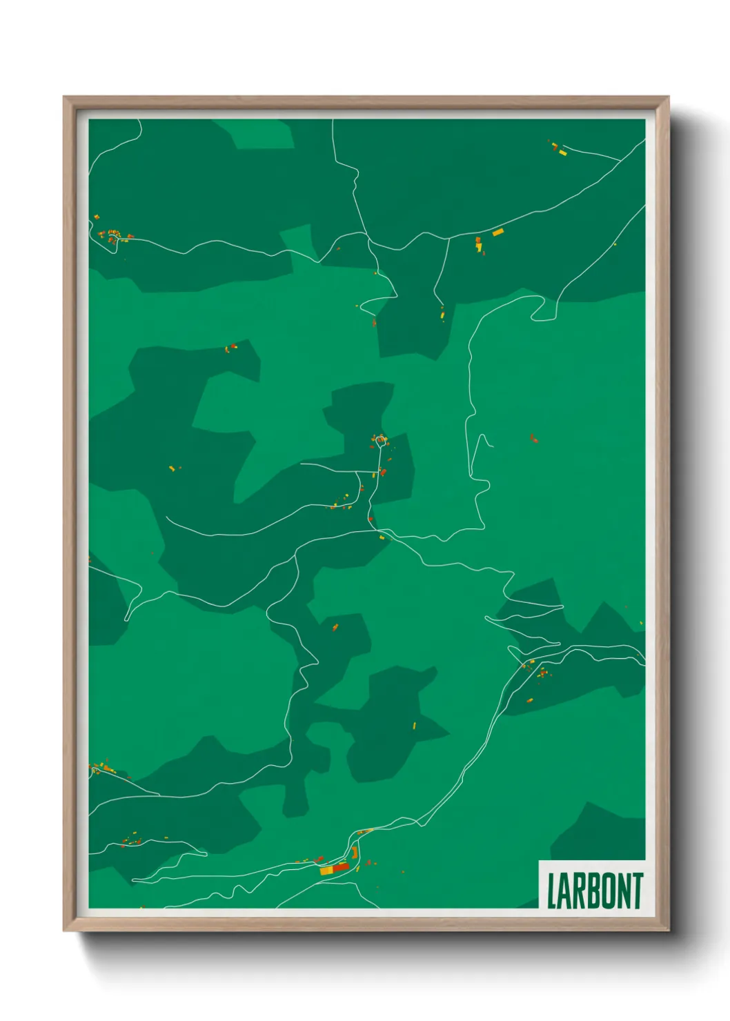 Une affiche de carte sur Larbont