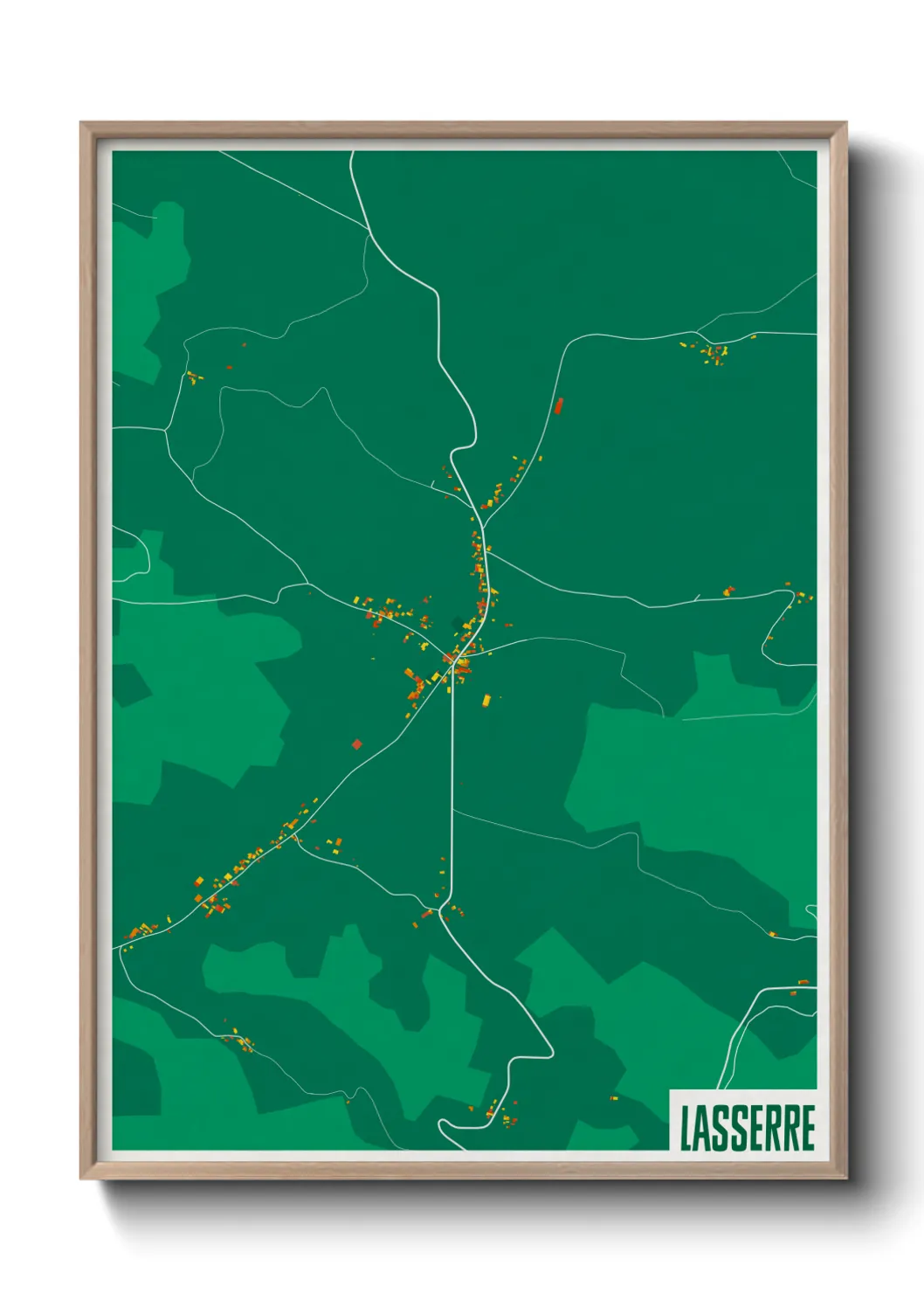 Une affiche de carte sur Lasserre