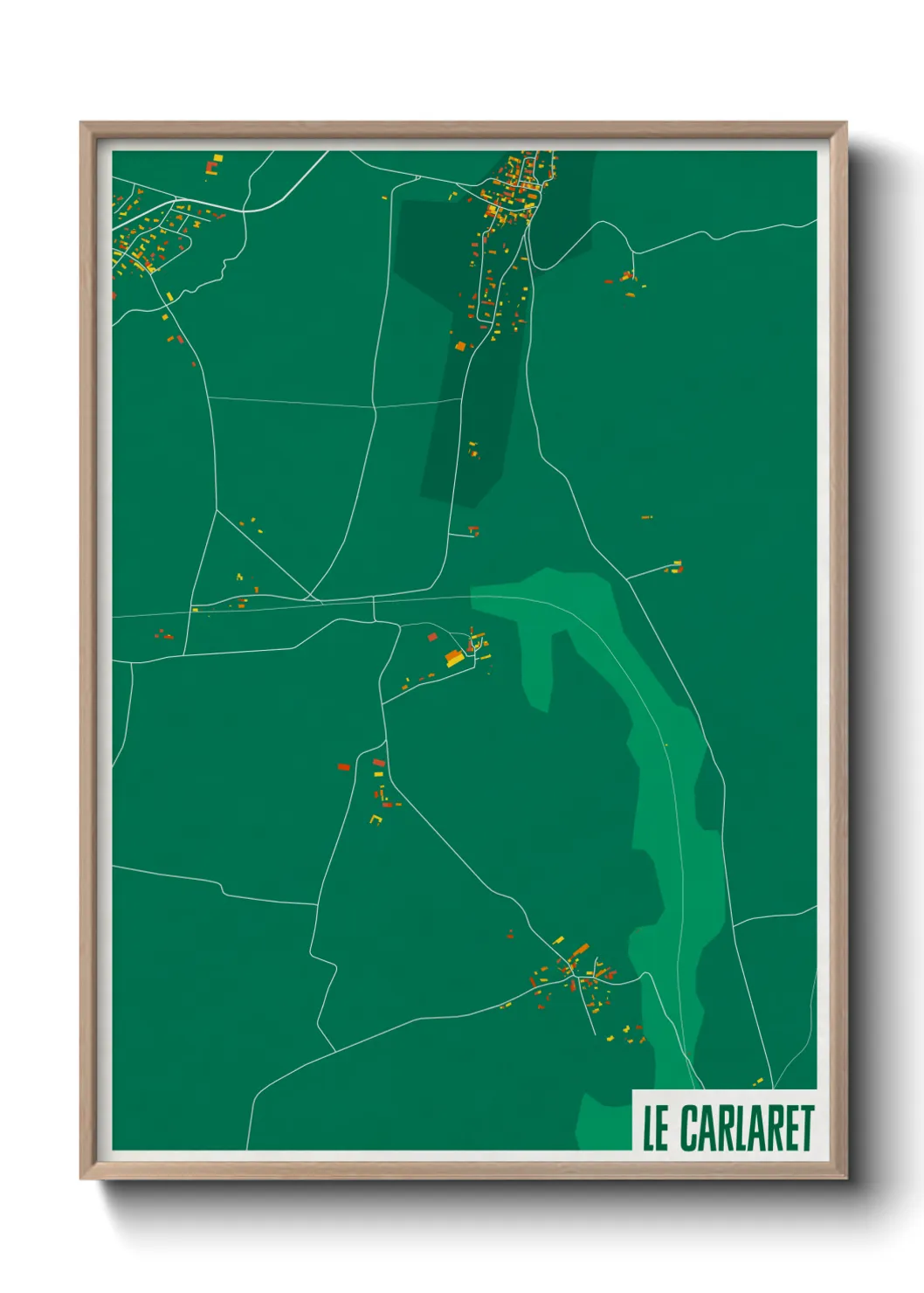 Une affiche de carte sur Le Carlaret