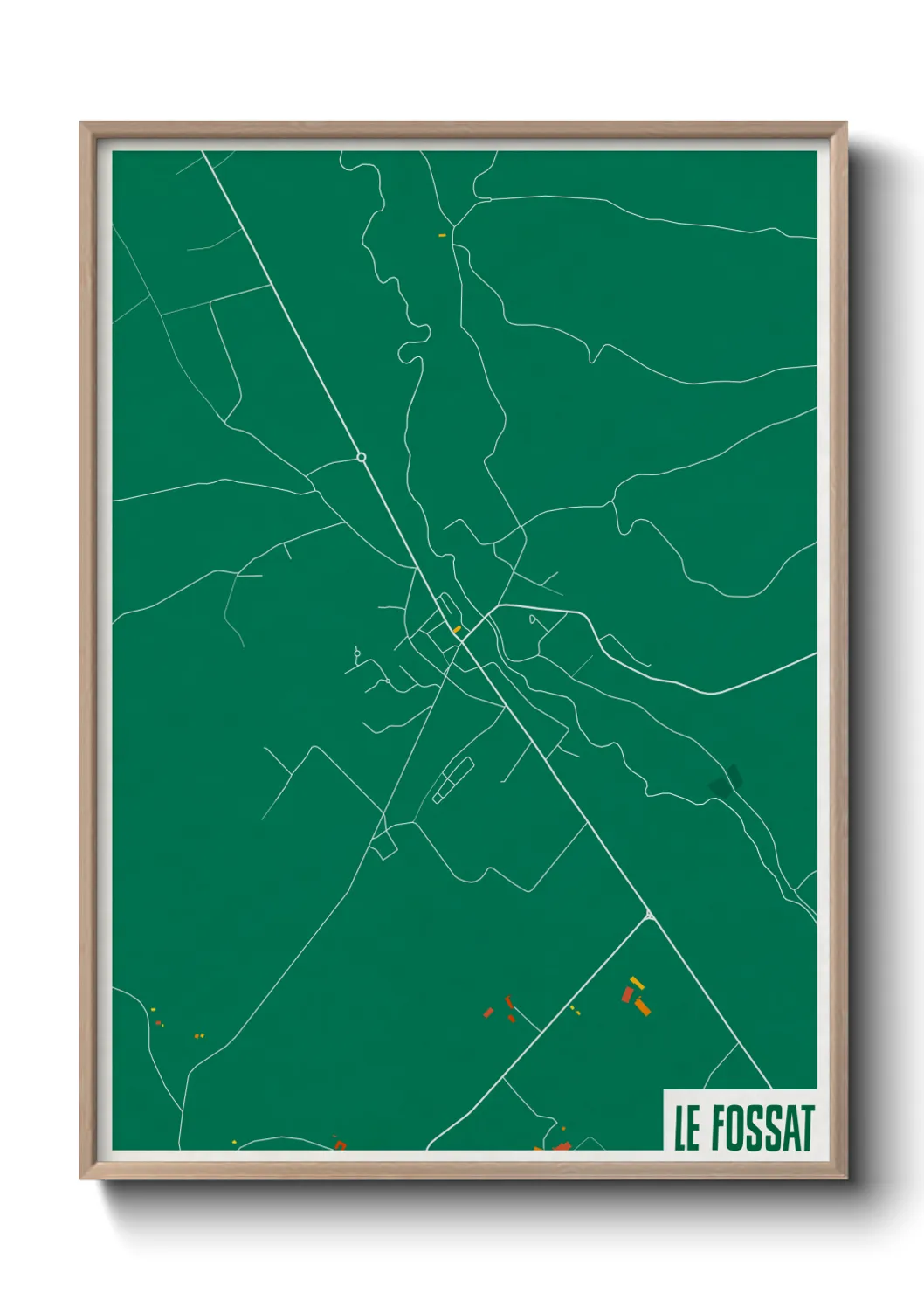 Une affiche de carte sur Le Fossat