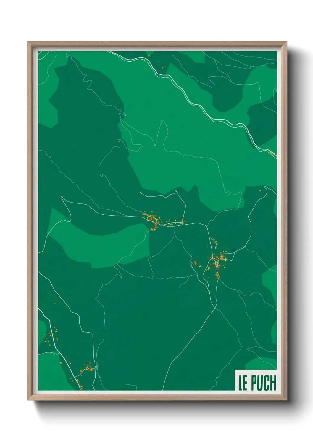 Une affiche de carte sur Le Puch