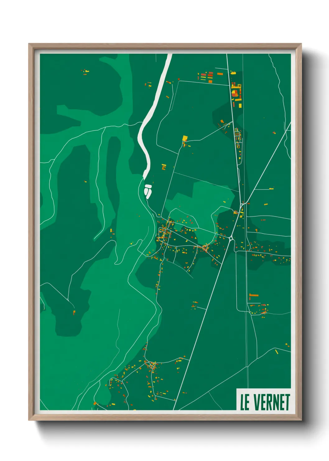 Une affiche de carte sur Le Vernet