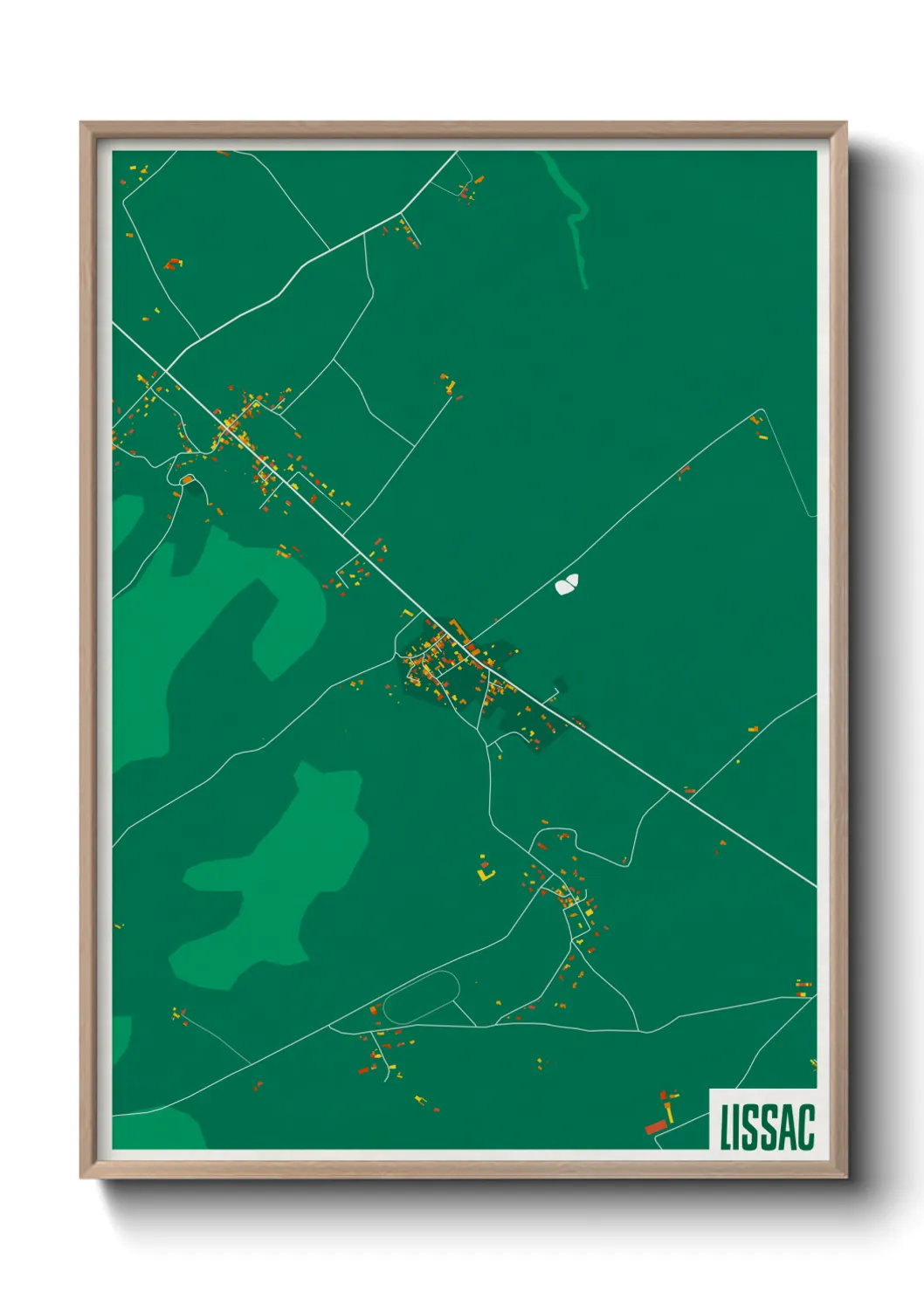 Une affiche de carte sur Lissac