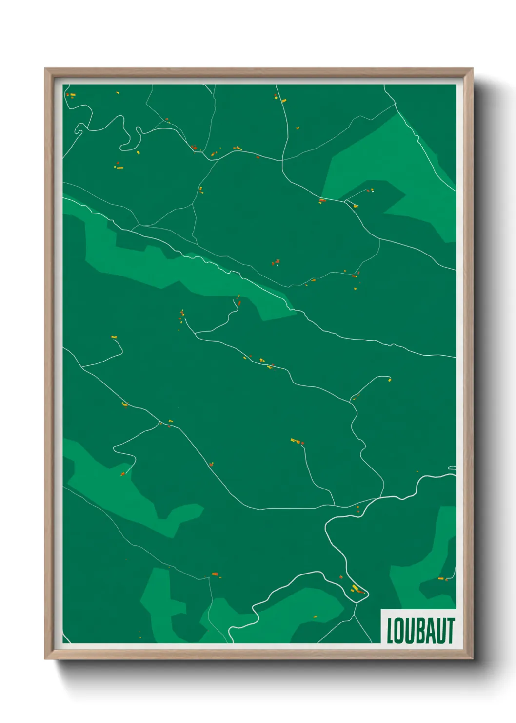 Une affiche de carte sur Loubaut