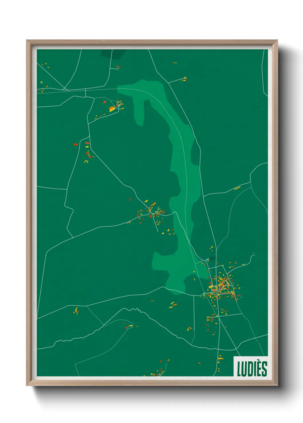 Une affiche de carte sur Ludiès