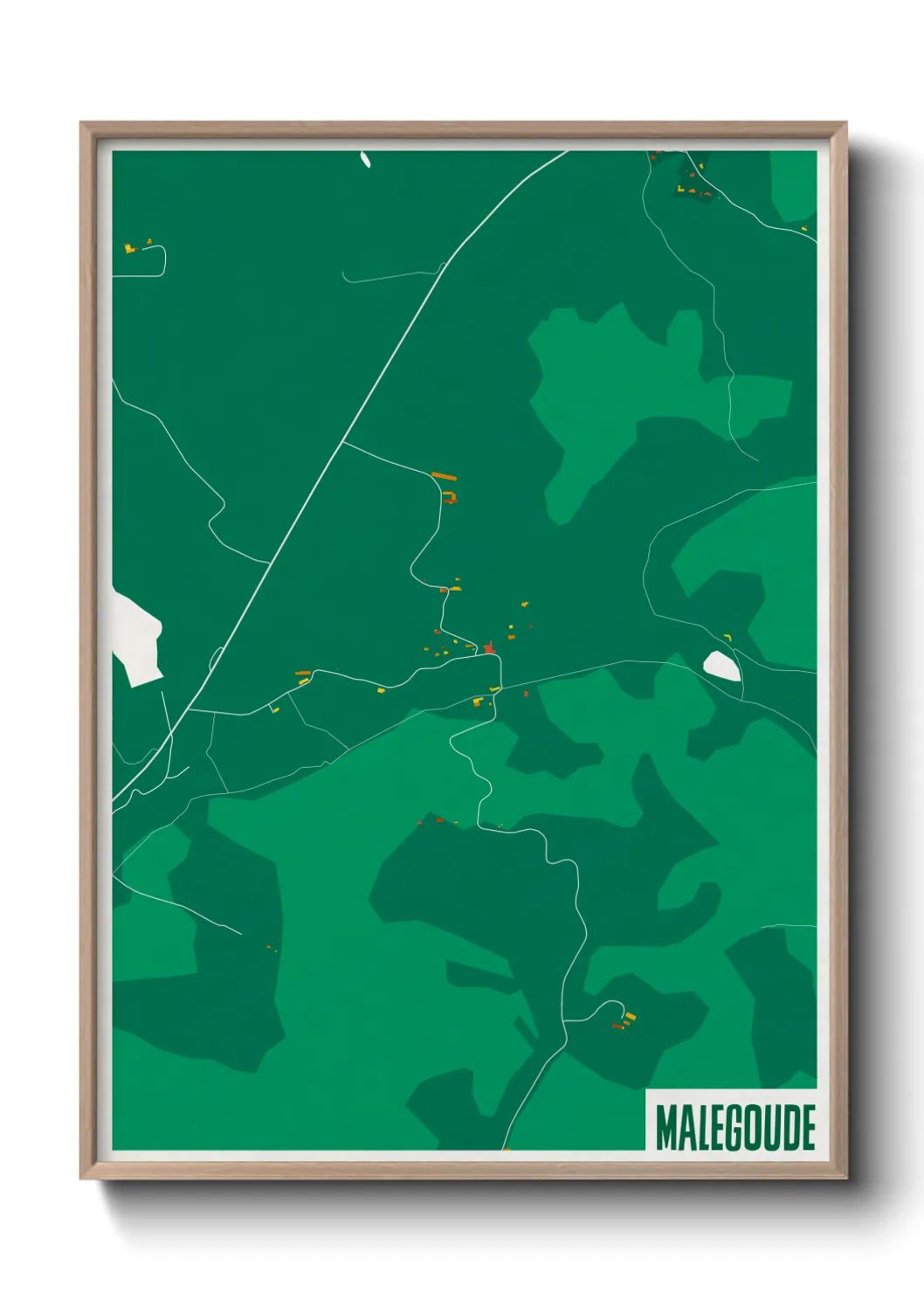 Une affiche de carte sur Malegoude